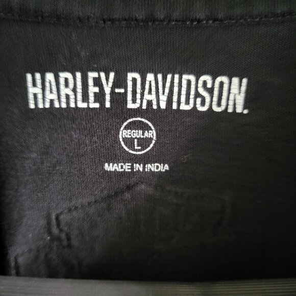 Harley Davidson Copperblock Block Letter Long Sleeve T-Shirt Mens Large Black - Picture 5 of 6